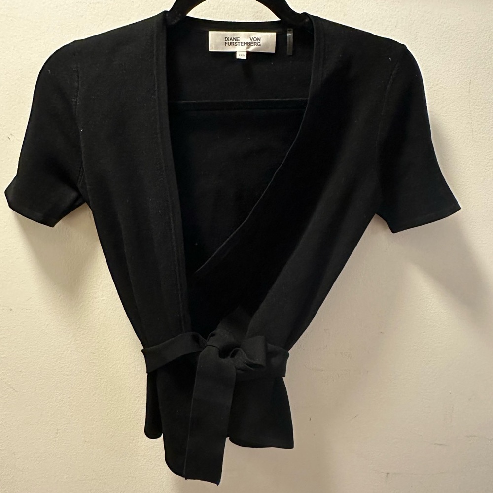 DVF Mirella Stretch - Milano Knot Wrap Top Size XXS - Picture 4 of 8